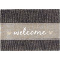 Paillasson extérieur et intérieur - 50 x 70 cm Chevron Welcome Home