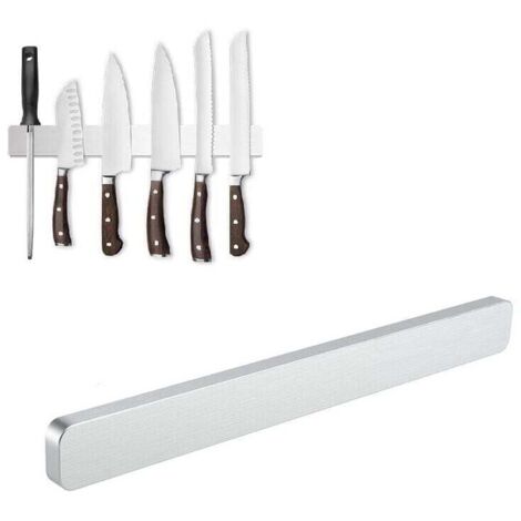 Accessoire de rangement pour cuisine，Porte Couteaux Aimanté Mural Porte Couteau en Acier Inoxydable Magnetique 40CM Barre à Couteaux aimantée Aimant Couteau Mural Pour Les Couteaux, Les Ustensiles et