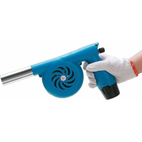 Barbecue extérieur camping souffleur électrique rechargeable grand vent petit souffleur (bleu)