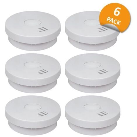Détecteur De Fumée 2024 - Alarme Incendie Batterie 10 Ans Interconnectable 85dB - Lot De 3