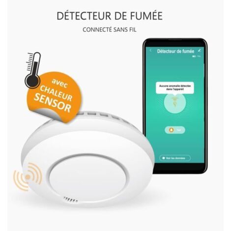 ELRO Connects SF500S Kit 3 Détecteurs De Fumée Connectés + Hub K2 : Alarme Smartphone, Sans Fil 868MHz, Norme EN14604