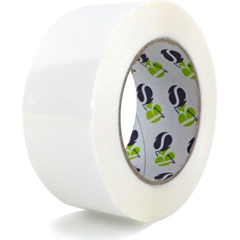 Lot de 6 Ruban adhésif acrylique 28µ silencieux 48 mm x 100 M blanc