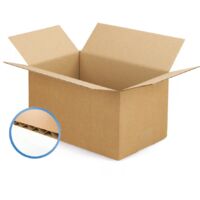 Lot de 20 Caisse carton américaine simple cannelure 50 x 50 x 40 cm