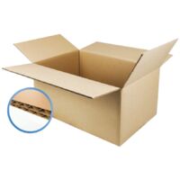 Lot de 30 Caisse carton américaine double cannelure 34 x 22 x 14 cm