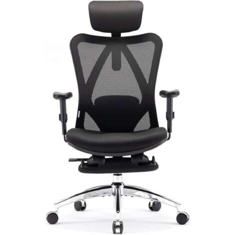 SIHOO Chaise de Bureau, Siege de Bureau Ergonomique avec Support Lombaire et accoudoir réglable, Fauteuil de Bureau d'une capacité maximale de 150 kg-(Avec pédales)