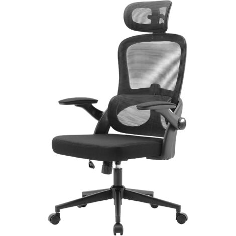 SIHOO M102C Chaise de Bureau Ergonomique en Maille, Chaise de Bureau à Dossier Haut avec accoudoirs 3D, Soutien Lombaire vers Le Haut et vers Le Bas, Travail pivotante pour Ordinateur, (Noir)