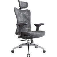 SIHOO Chaise de Bureau, Siege de Bureau Ergonomique, Dossier Haut Respirant avec Doux pour la Peau en Maille Chaise Réglable 3D Accoudoir et Soutien Lombaire (Gris)