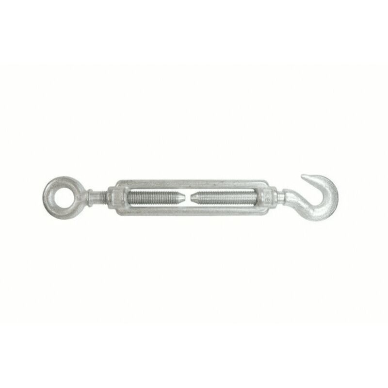 Tenditore A Fune Metallica 304 Acciaio Inox M16 Regolabile 385-575mm – Gancio E Occhiello Per Fissaggio E Tensionamento