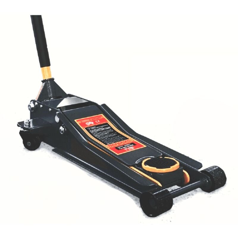 CRICK AUTO 4 TON RIBASSATO DOPPIO PISTONE BASSO CARRELLO OFFICINA CRIC BASSO