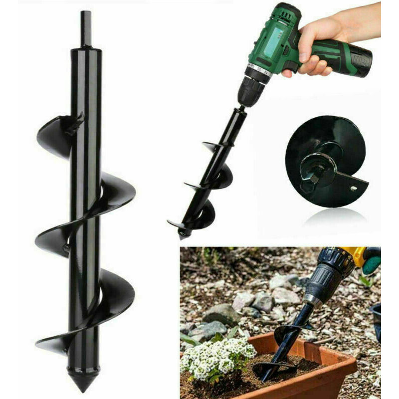 Punta Trapano A Spirale Per Giardino 4x30cm - Trivella Per Piantare Fiori E Piante - Foto 10