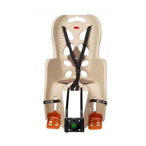 SEGGIOLINO BICI BAMBINO ATTACCO TELAIO OMOLOGATO 22Kg POSTERIORE BEIGE FRAA 134