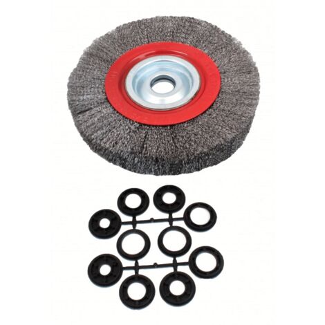 SPAZZOLA PER MOLA DA BANCO SMERIGLIATRICE SMERIGLIARE DIAM 150 x 20 MM 6" sa
