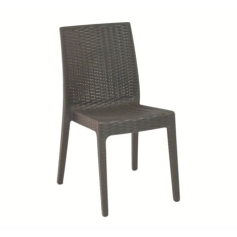 SEDIA POLIPROPILENE BAR RISTORANTE SIMIL RATTAN INTERNO ESTERNO IMPILABILE SLN M