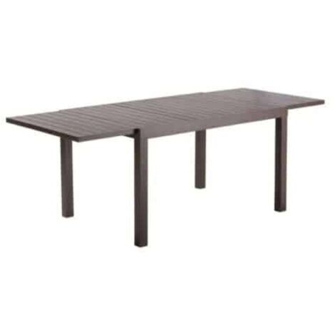 TAVOLINO TAVOLO ALLUNGABILE ESTENSIBILE cm 160/240x100x74H MARRONE ALLUMINIO 725