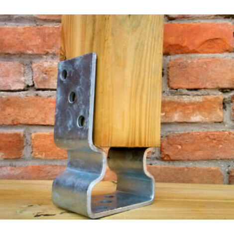 SUPPORTO STAFFA RIALZATA A U PORTA TRAVI LEGNO PILASTRO SOSPESO MM 60x70x130 651