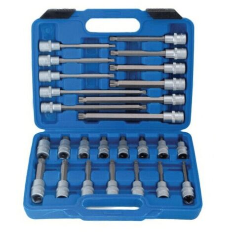 CHIAVI BUSSOLA 26 PZ INSERTI MILLERIGHE XZN 1/2&quot LUNGHE MECCANICO M5 M16 612sa