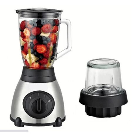 FRULLATORE MISCELATORE 800 W IN ACCIAIO 1,5 BROCCA VETRO 2 IN 1 VELOCITA' 462ar