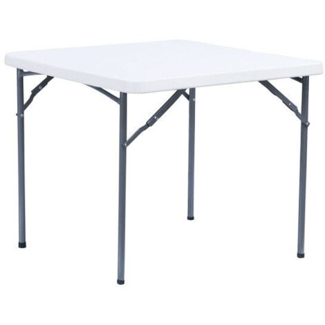 TAVOLO PIEGHEVOLE IN RESINA E METALLO PER CAMPEGGIO SAGRE FIERE CATERING 86x86x74 cm 253v