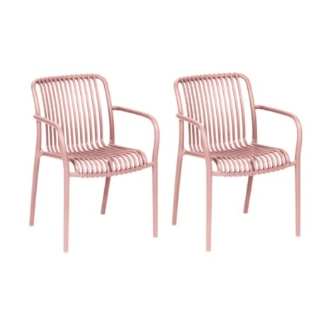 KIT 2 SEDIE POLIPROPILENE CUCINA RISTORANTE SEDIA INTERNO ESTERNO TERRACOTTA 696