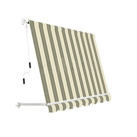 TENDA DA SOLE A CADUTA BALCONE SENZA CASSONE 3x2,5 MT BEIGE RIGATO 3906