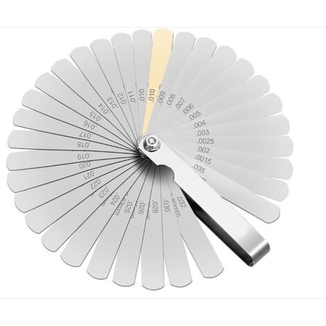 SPESSIMETRO 32 LAME VALVOLE MISURAZIONE SPESSORE 0.03-1.00mm LAMINE ACCIAIO GRXI
