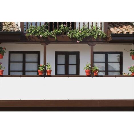 TELO COPERTURA FRANGIVISTA PVC CM 90x600 RECINZIONE BALCONE BIANCO 344df (1/2)