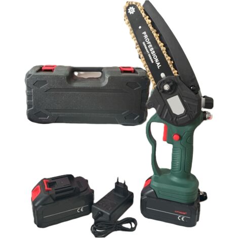 MOTOSEGA BATTERIA 21V 8" 20 CM ELETTROSEGA OLIO POTATURA POTA TAGLIARAMI 124ox