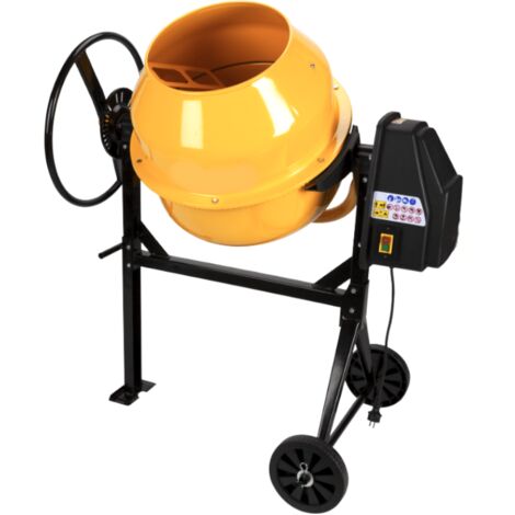 BETONIERA 130L 500W 240V IMPASTATRICE ELETTRICA MISCELATORE CEMENTO 2 RUOTE 717e