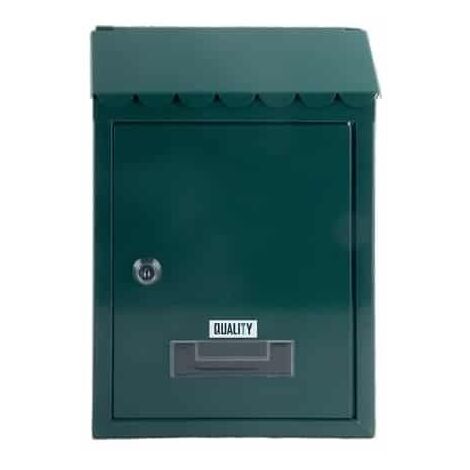 CASSETTA BUCA POSTALE LETTERE POSTA FERRO CASA ESTERNO VERDE 961vit (1/2)