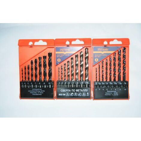 SET PUNTE PUNTA TRAPANO METALLO FERRO MURO LEGNO 3 10 MM METRICHE 24 PZ HSS