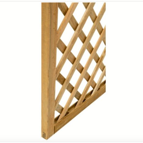 PANNELLO Grigliato LEGNO Impregnato In Autoclave Onda Grande Mod. OMEGA 90X90H