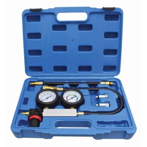 Tester compressione rilevatore perdite pressione motore auto benzina cilindro pistone manometro 090sa (1/2)