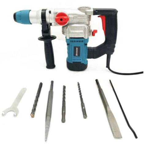 TRAPANO MARTELLO DEMOLITORE TASSELLATORE ELETTRICO 26mm 1500W PLUS PUNTE 194vt