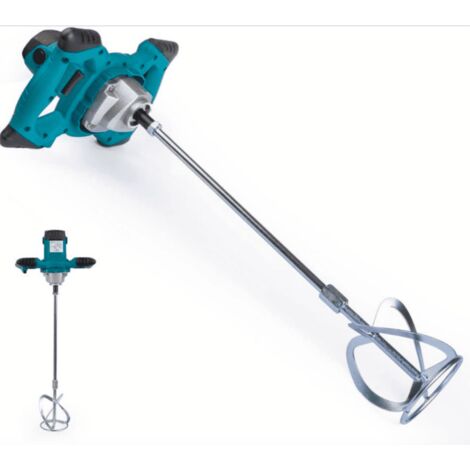Trapano miscelatore malta cemento gesso frusta mixer colla 1500w Ø 120mm 699vt