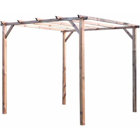 PERGOLA PERGOLATO GAZEBO IN LEGNO TETTOIA DA GIARDINO COPERTURA 3x3 MT 538 ST (1/4)