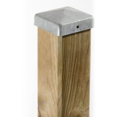Copripalo cappuccio copertura metallo per pali recinzione in legno 7x7 cm palo giardino 740v