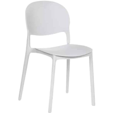 Sedia polipropilene cucina bar ristorante giardino sedie interno esterno impilabile bianco 150ro (1/4)