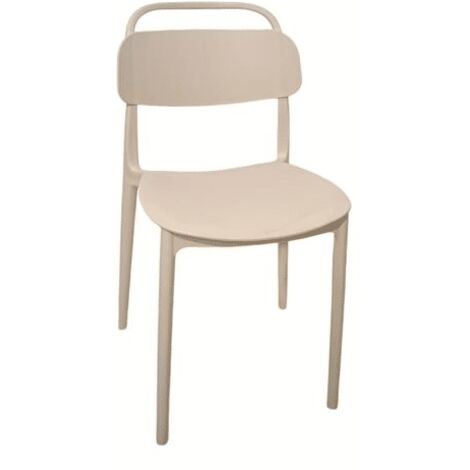 Sedia polipropilene cucina bar ristorante giardino sedie interno esterno impilabile beige cue204
