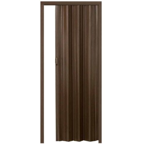 Porta a soffietto scomparsa pvc rovere venato chiusura magnetica casa maniglia cm 215x84 2711I