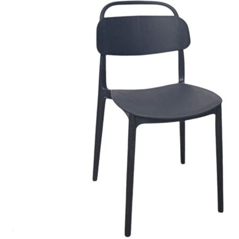 Sedia polipropilene cucina bar ristorante giardino sedie interno esterno impilabile nero 228cue