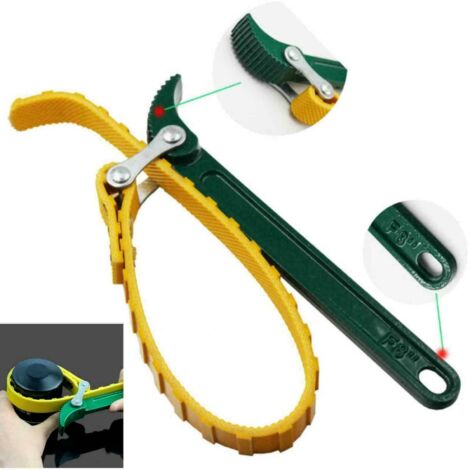 CHIAVE SMONTAGGIO FILTRI FILTRO OLIO MOTORE A NASTRO 400mm GIRA TUBI CHIAVI 16&quot