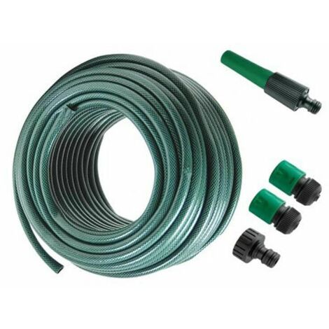 TUBO GIARDINO GIARDINAGGIO ACQUA 10 MT METRI IRRIGAZIONE + RACCORDI 1/2" 071