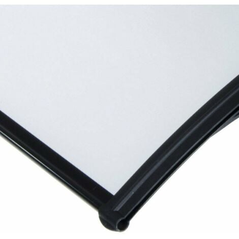 Pensilina tettoia policarbonato compatto copertura trasparente 120x80 cm 464ve