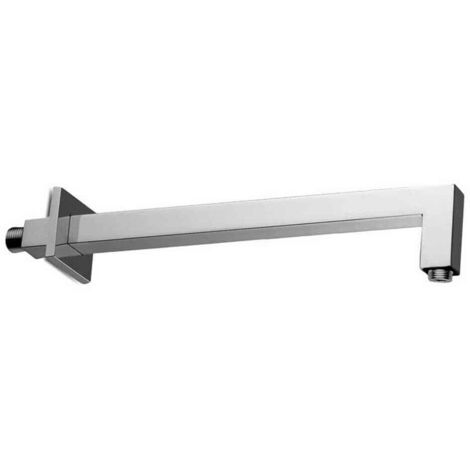 BRACCIO DOCCIA PER SOFFIONE QUADRATO ACCIAIO CROMO BAGNO 40CM 938 EASILY