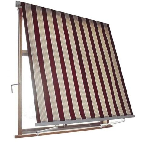 TENDA SOLE CADUTA 2,5X2,5 MT SENZA CASSONETTO BRACCI BEIGE BORDEAUX BALCONE 093