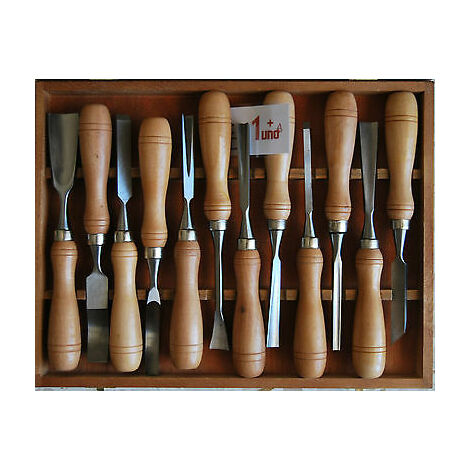 Scalpelli sgorbie per legno Set 12 pezzi utensili per intaglio