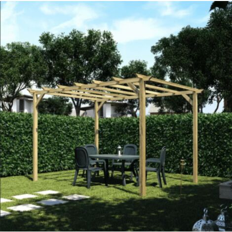 Pergolato In Legno Verdelook 3x4m | Gazebo Da Giardino Impregnato | Protezione Sole - Foto 3