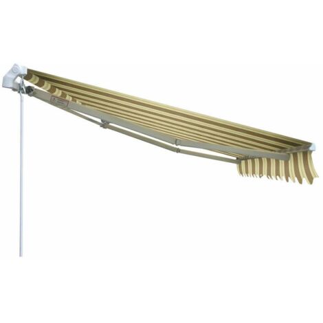 TENDA DA SOLE BALCONE ESTERNO AVVOLGIBILE RULLO 3x2 mt BEIGE/MARRONE 235v