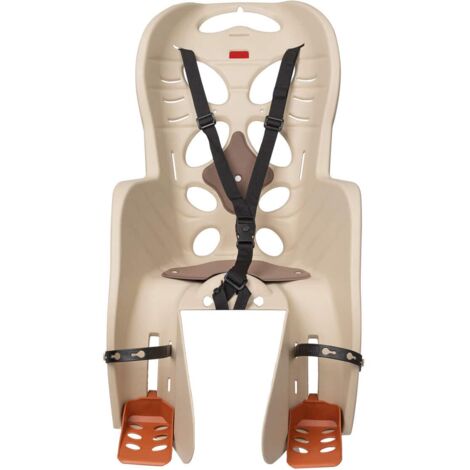 SEGGIOLINO BICI BAMBINO ATTACCO PORTAPACCHI OMOLOGATO 22Kg POSTERIORE BEIGE 130fra