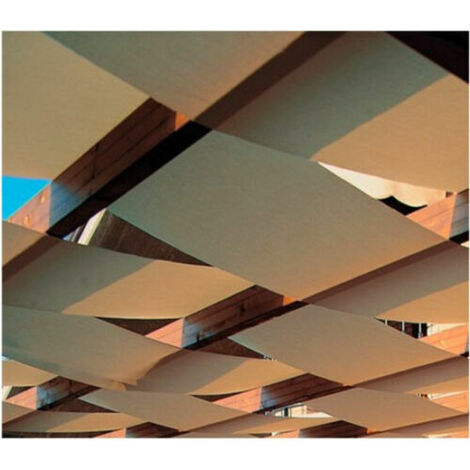 TELO COPERTURA STRISCE BEIGE 86 x 300 cm PER PERGOLA PERGOLATO 3 x 3 MT 044AL